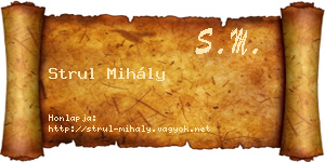Strul Mihály névjegykártya